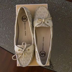 Michael Kors | MK signature | boat-slip on shoes | size 7 | cream